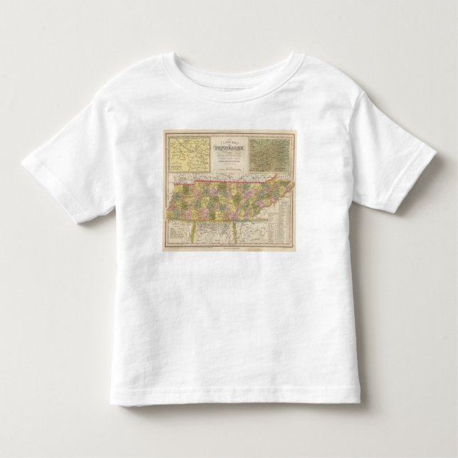 New Map Of Tennessee Toddler T-shirt (Front)