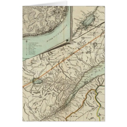New Map Of The Province of Quebec Cards (Front)