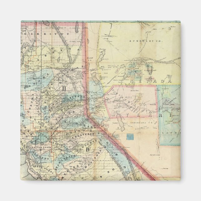 New Map of the State of California Magnet (Front)