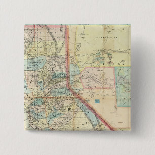 New Map of the State of California Pinback Button
