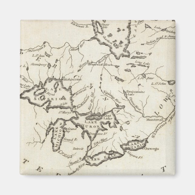 New Map of Upper & Lower Canada Magnet (Front)