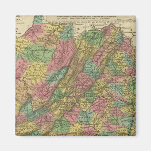 New Map Of Virginia 2 Magnet