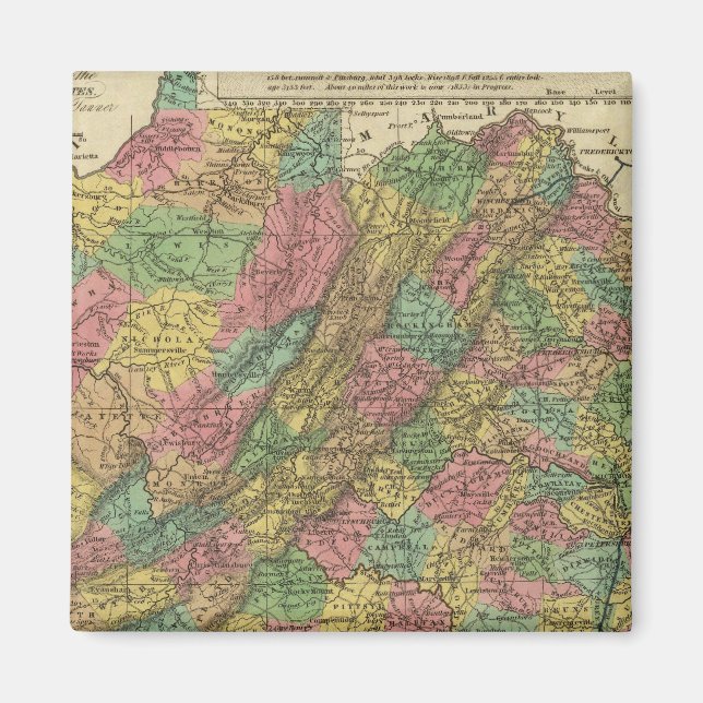 New Map Of Virginia 2 Magnet (Front)