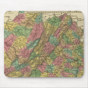 New Map Of Virginia 2 Mouse Pad