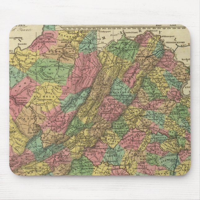 New Map Of Virginia 2 Mouse Pad (Front)