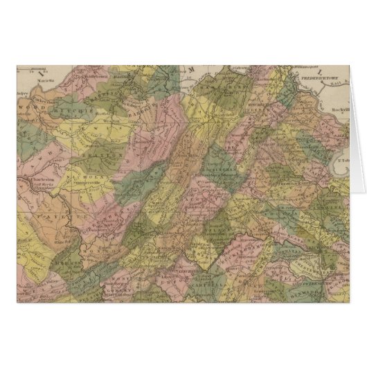 New Map Of Virginia Cards (Front Horizontal)