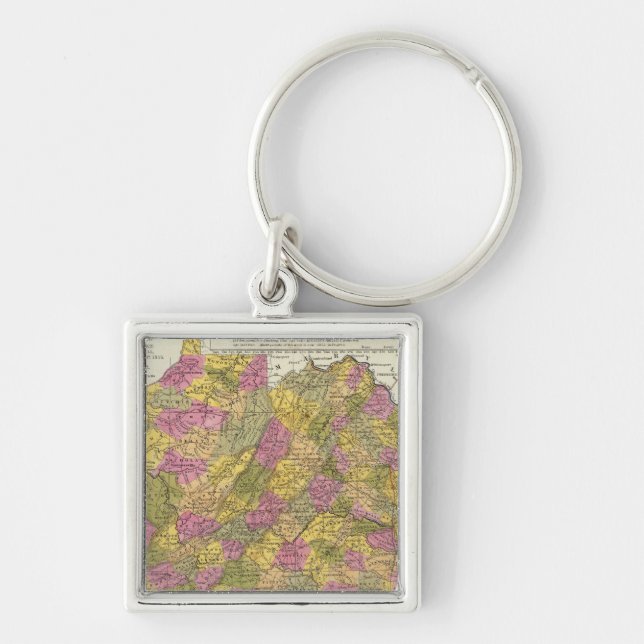 New Map Of Virginia Keychain (Front)