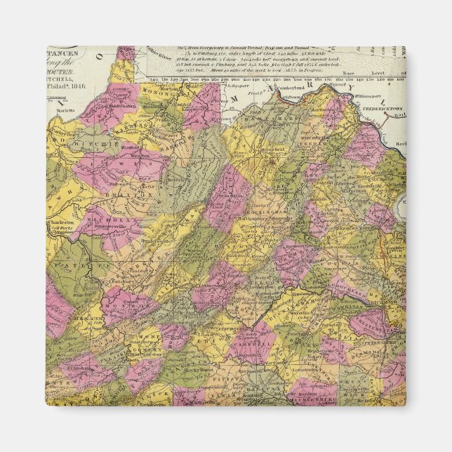 New Map Of Virginia Magnet (Front)