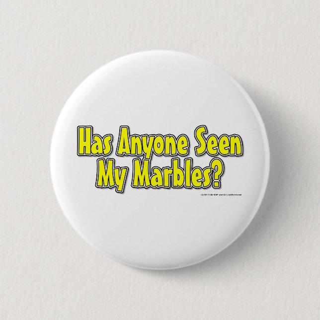New Marbles Pinback Button (Front)