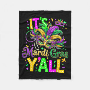 New Mardi Gras Yall Mardi Gras Fleece Blanket