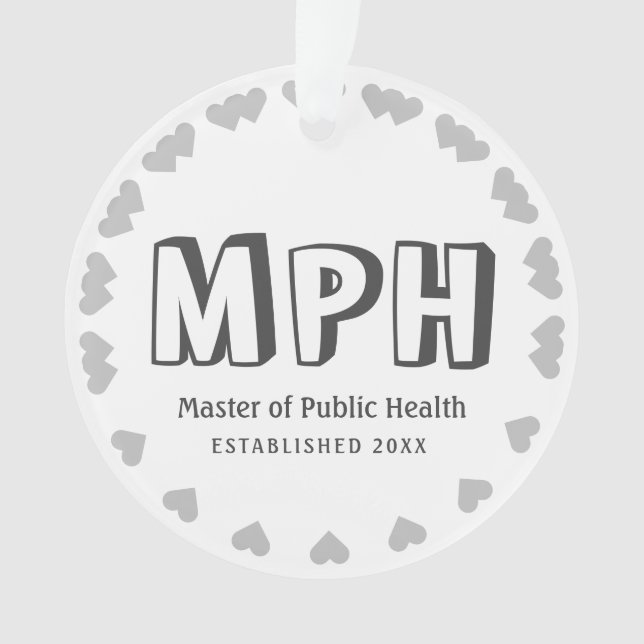 New Master of Public Health Personalized Ornament (Front)
