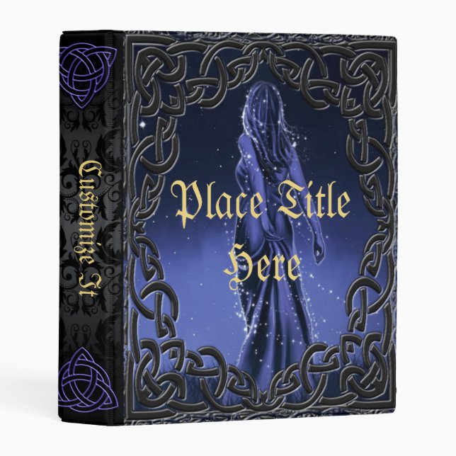 new Medieval Witches Book Of Shadows Mini Binder (Front/Spine)