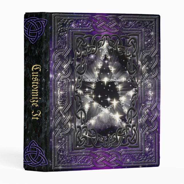 new Medieval Witches Book Of Shadows Mini Binder (Front/Spine)