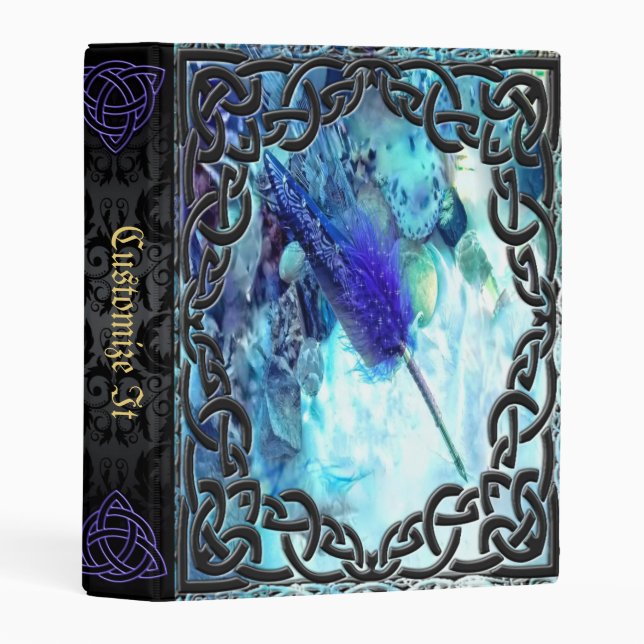 new Medieval Witches Book Of Shadows Mini Binder (Front/Spine)