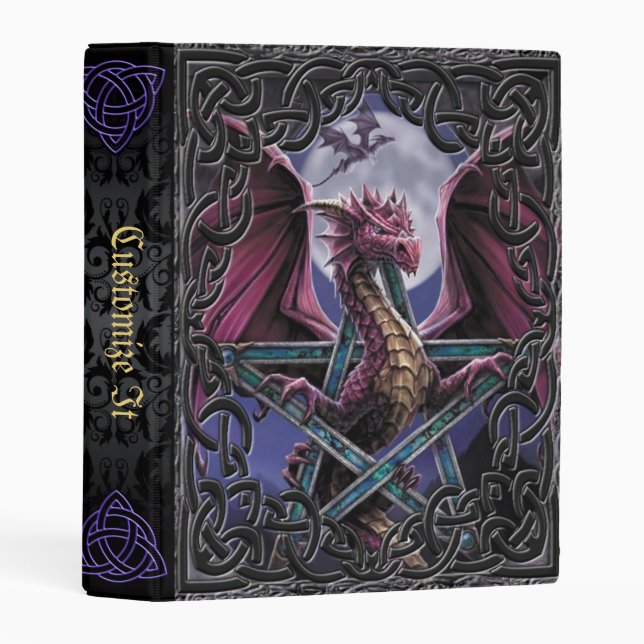 new Medieval Witches Book Of Shadows Mini Binder (Front/Spine)