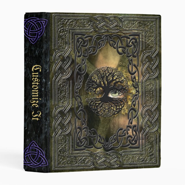 new Medieval Witches Book Of Shadows Mini Binder (Front/Spine)