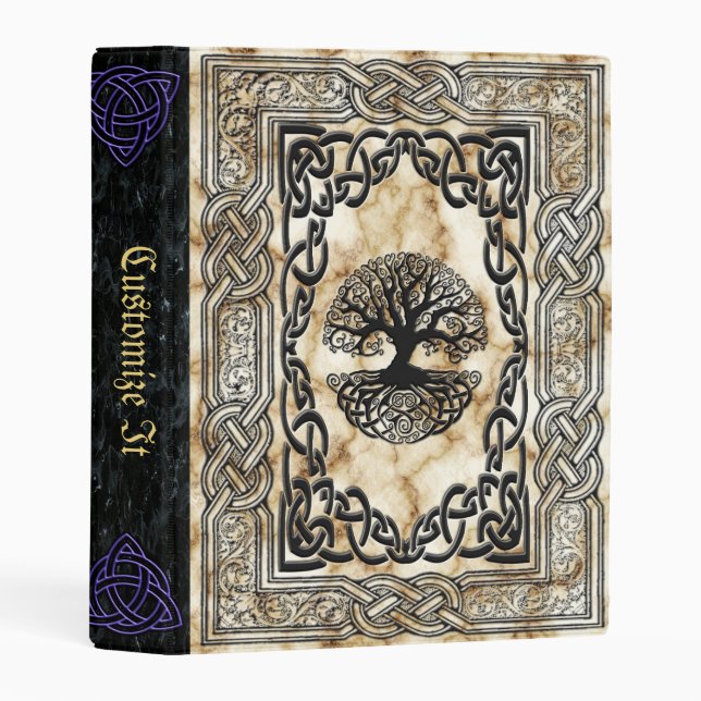 new Medieval Witches Book Of Shadows Mini Binder (Front/Spine)