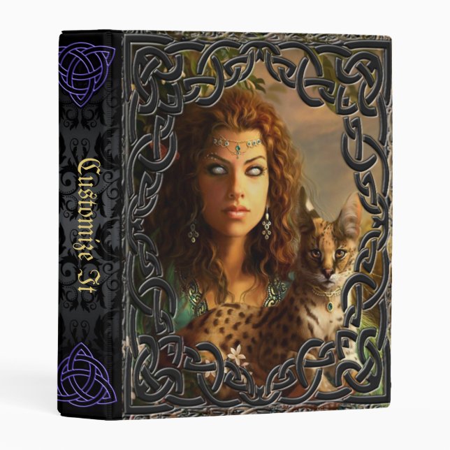 new Medieval Witches Book Of Shadows Mini Binder (Front/Spine)