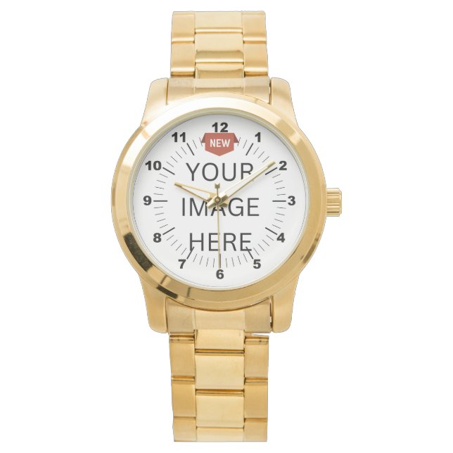 NEW! Men's Oversized Gold Bracelet Watch (Front)