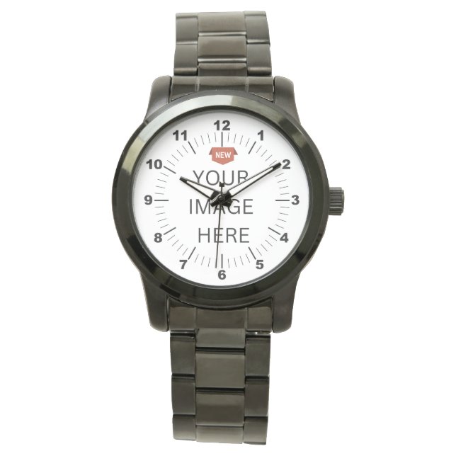 NEW! Men's Watch - Personalized - Oversized Black (Front)