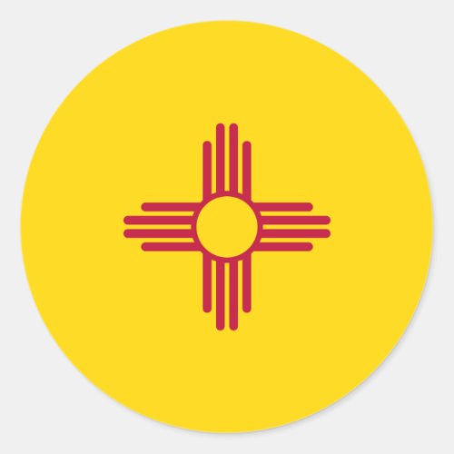 New Mexican Flag Flag of New Mexico Classic Round Sticker