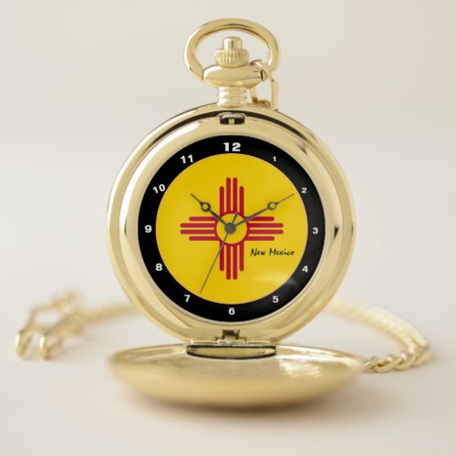 New Mexican Flag  New Mexico fashion USA design Pocket Watch