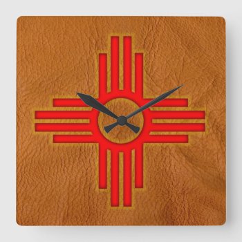 New Mexico 10.75" Square Wall Clock by arklights at Zazzle