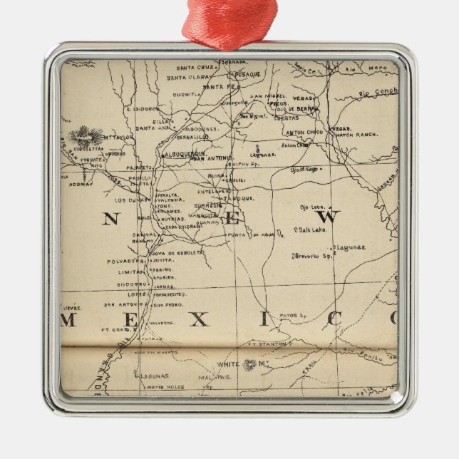 New Mexico 3 Metal Ornament (Front)
