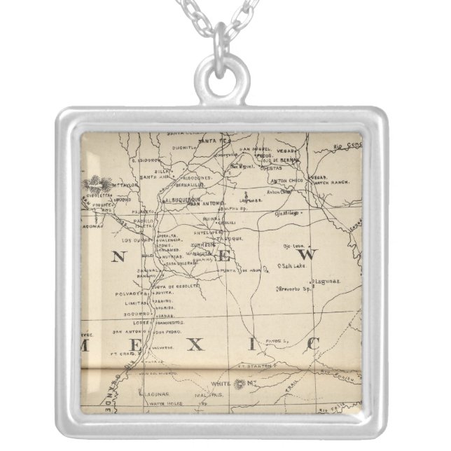 New Mexico 3 Silver Plated Necklace (Front)