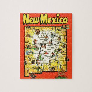 New Mexico 8x10 Postcard Map Jigsaw Puzzle