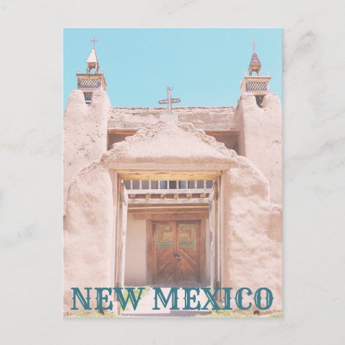 New Mexico Adobe Church Postcard