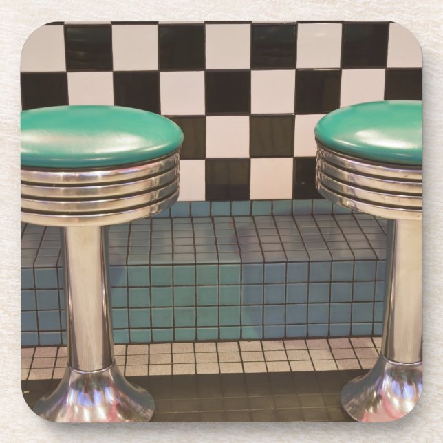 New Mexico, Albuquerque. The 66 Diner along Drink Coaster (Front)