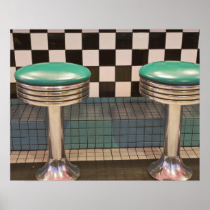 New Mexico, Albuquerque. The 66 Diner along Poster