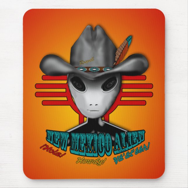New Mexico Alien Mouse Pad (Front)