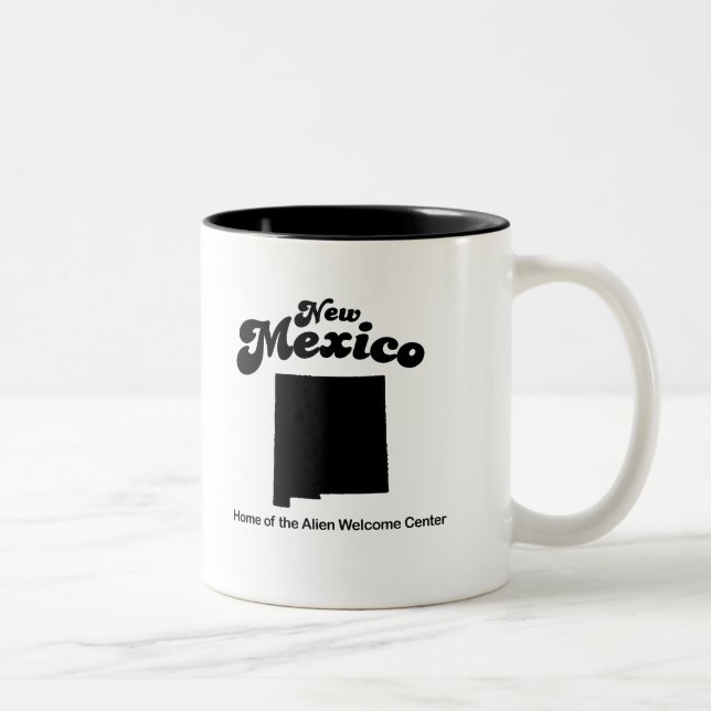 New Mexico - Alien Welcome  Center Two-Tone Coffee Mug (Right)