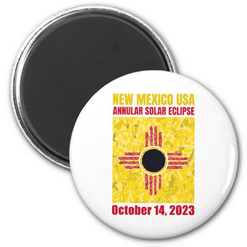 New Mexico Annular Eclipse Round Magnet