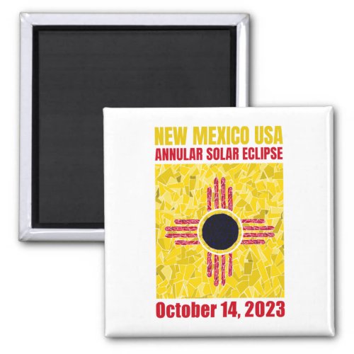 New Mexico Annular Eclipse Square Magnet