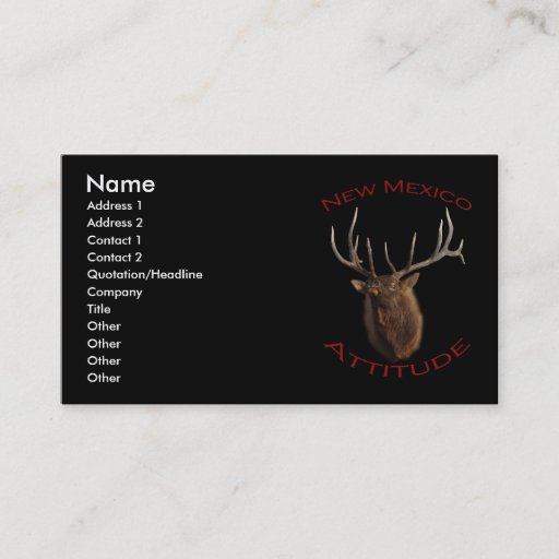 Customizable New Mexico Attitude Business Cards