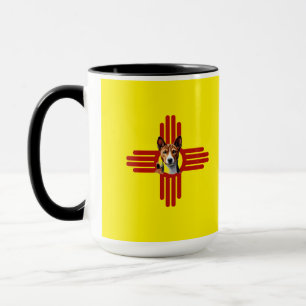 New Mexico Basenji Dog Sighthound Zia Symbol  Mug