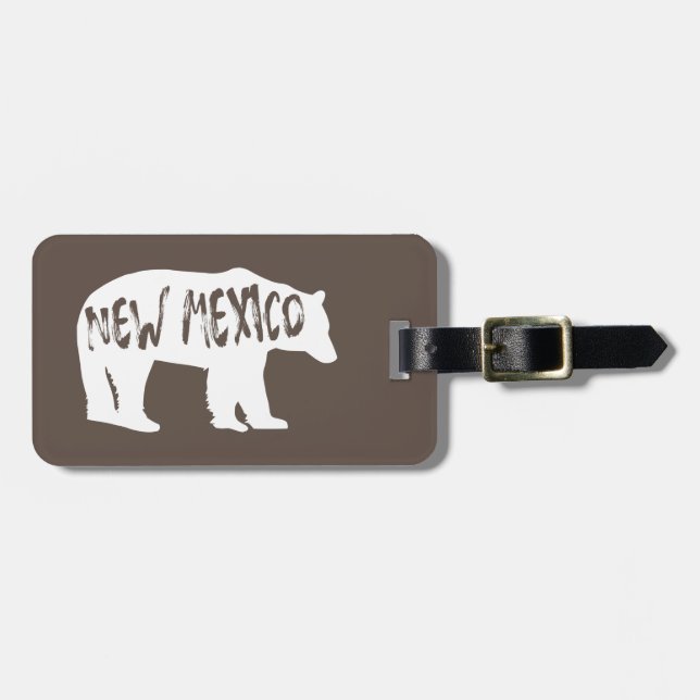 New Mexico Bear Luggage Tag (Front Horizontal)