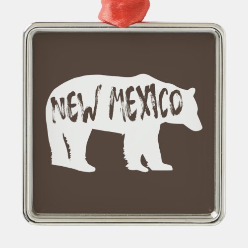 New Mexico Bear Metal Ornament