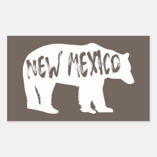 New Mexico Bear Rectangular Sticker
