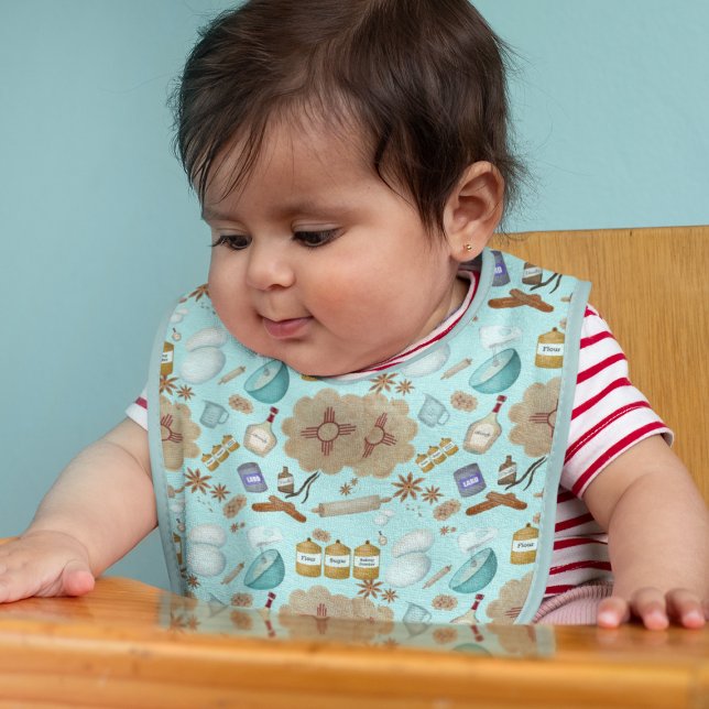 New Mexico Biscochito Cookies Zia Sun Baby Bib (Creator Uploaded)