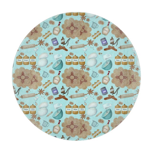 New Mexico Biscochito Cookies Zia Sun Cutting Board (Front)