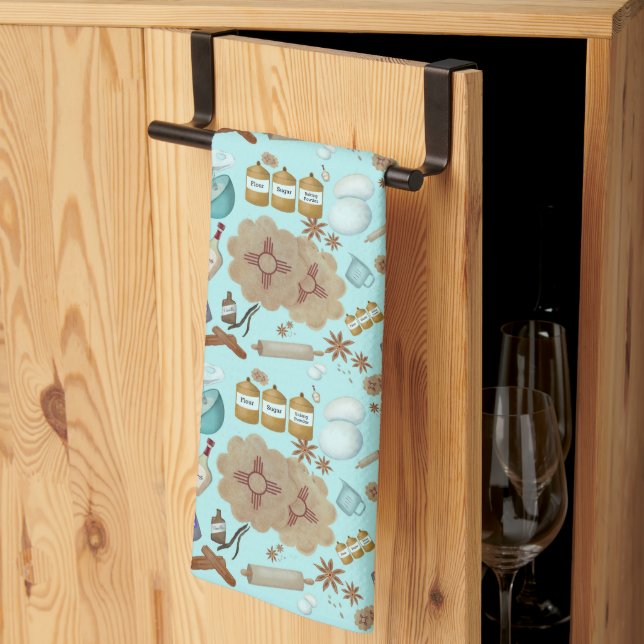 New Mexico Biscochito Cookies Zia Sun Kitchen Towel (Thirds Fold)