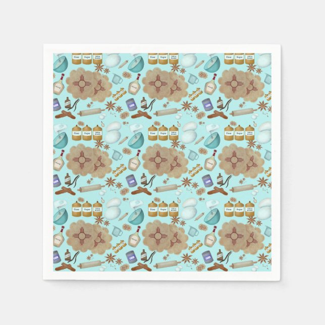 New Mexico Biscochito Cookies Zia Sun Napkins (Front)