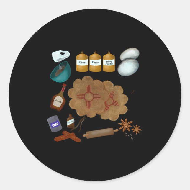 New Mexico Biscochito Cookies Zia Sun Toddler  Classic Round Sticker (Front)