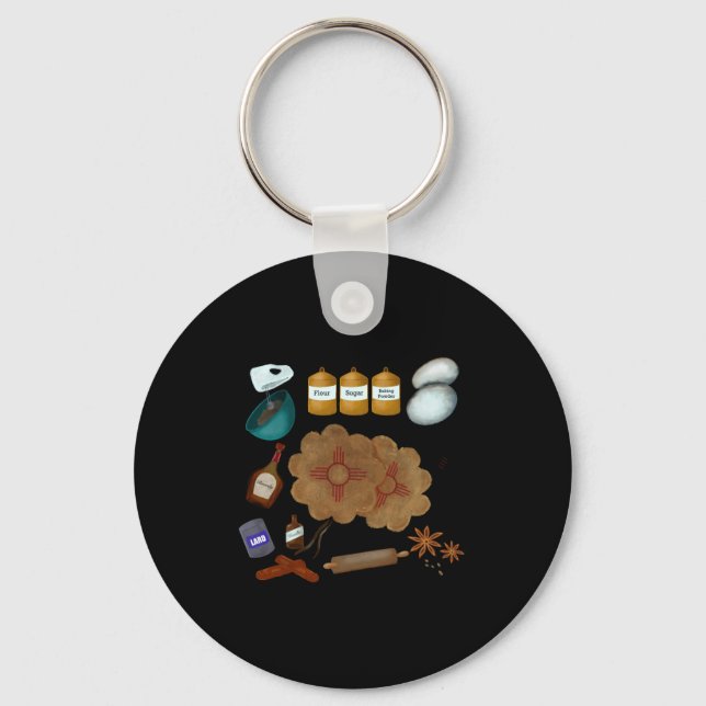 New Mexico Biscochito Cookies Zia Sun Toddler  Keychain (Front)