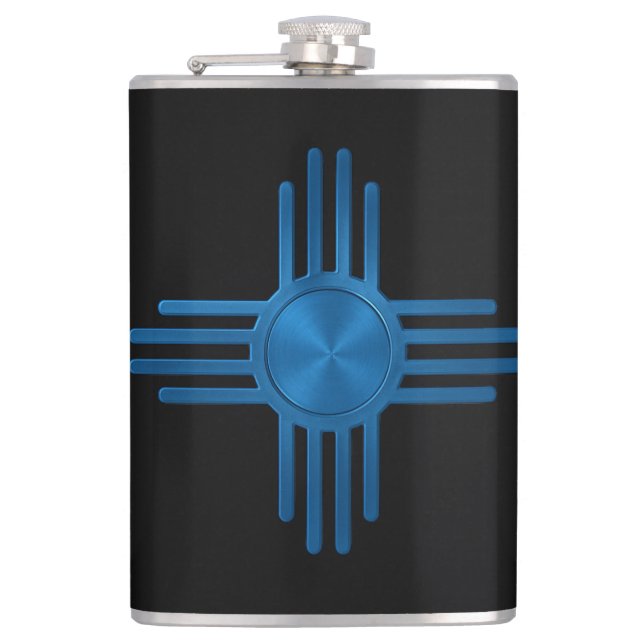 New Mexico Blue  Flask (Front)