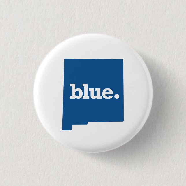 NEW MEXICO BLUE STATE PINBACK BUTTON (Front)